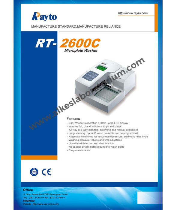 Jual Alat Kesehatan Laboratorium Elisa Reader Auto Immunology Rayto 2600C